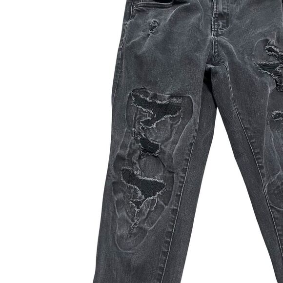 AEROPOSTALE Men’s Athletic Skinny Black Distressed Jeans Size 31/32 - Picture 4 of 9